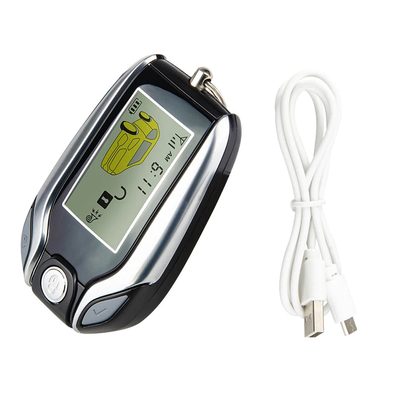 EASYGUARD 2 Way pke System LCD Pager Display auto lock unlock security vibration alarm shock sensor security kit（without siren）