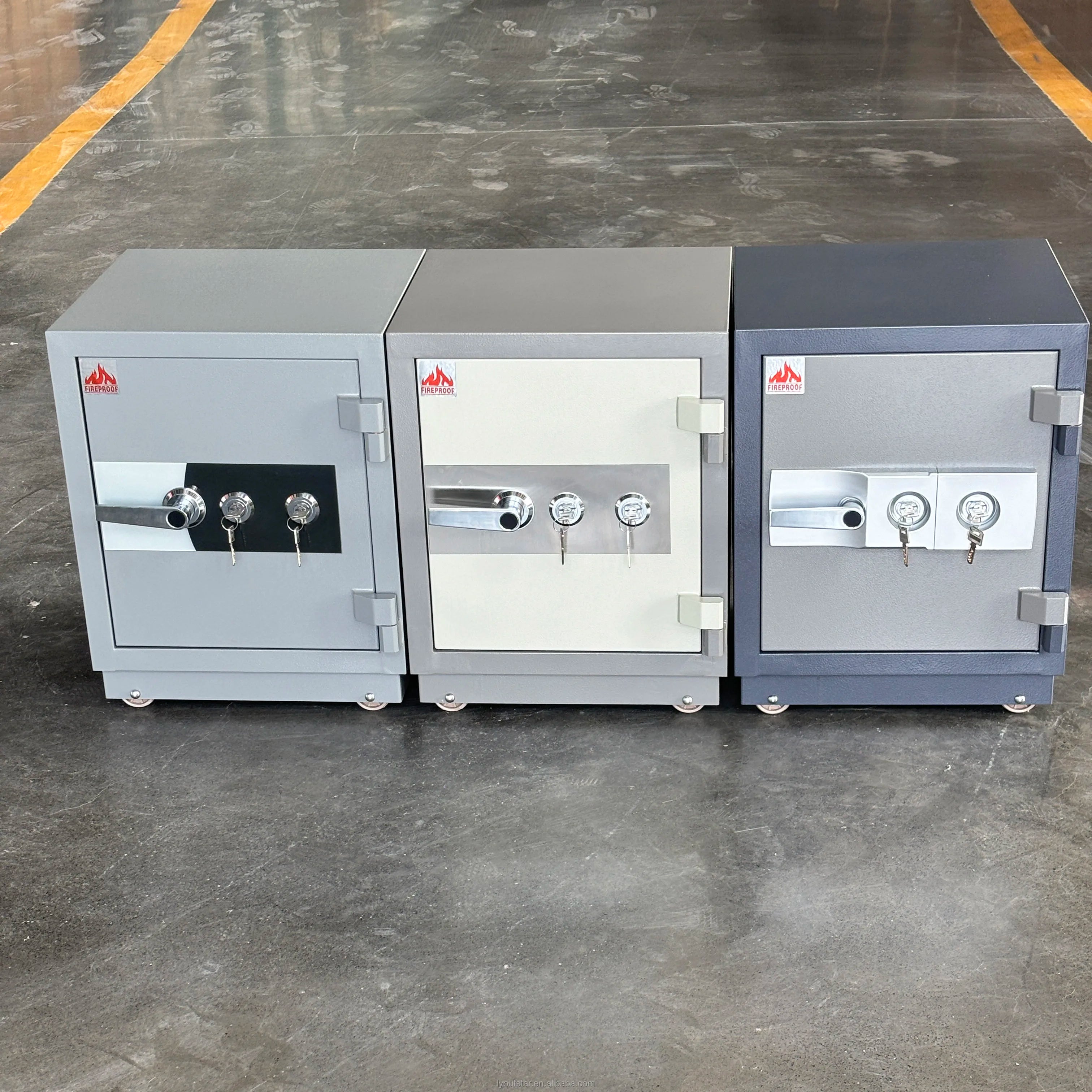 Key Lock Fireproof Safe Box Electronic Safe Security Usage For Home Hotel Storage Fire Resistant Safe Secure Storage