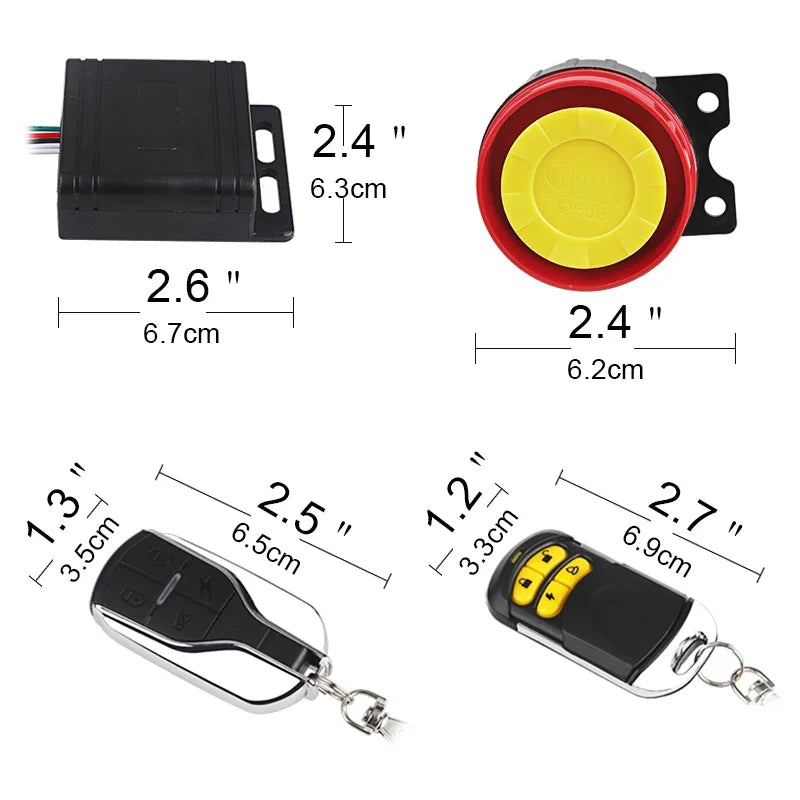 Motorcycle Security Alarm Anti-Theft For Motorcycle Remote Control Key Shell Motorbike Scooter Motor Alarm With Remote Start