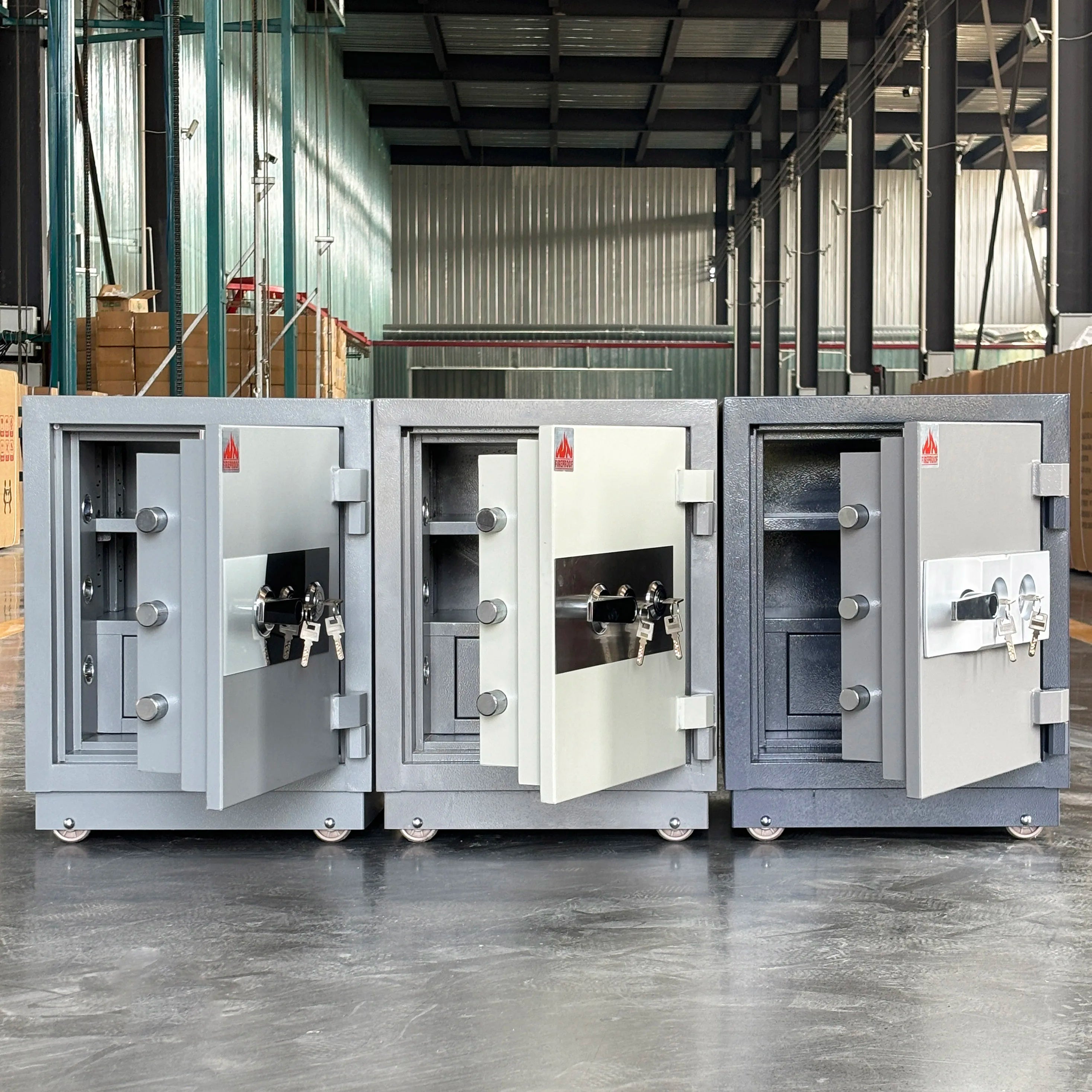 Key Lock Fireproof Safe Box Electronic Safe Security Usage For Home Hotel Storage Fire Resistant Safe Secure Storage