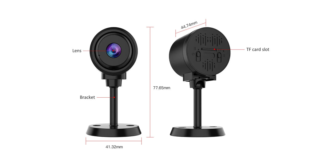 WiFi Security Camera  Mini Smart HD Night Vision IP Webcam Home Motion Detection Alerts Bluetooth Network Surveillance Cam